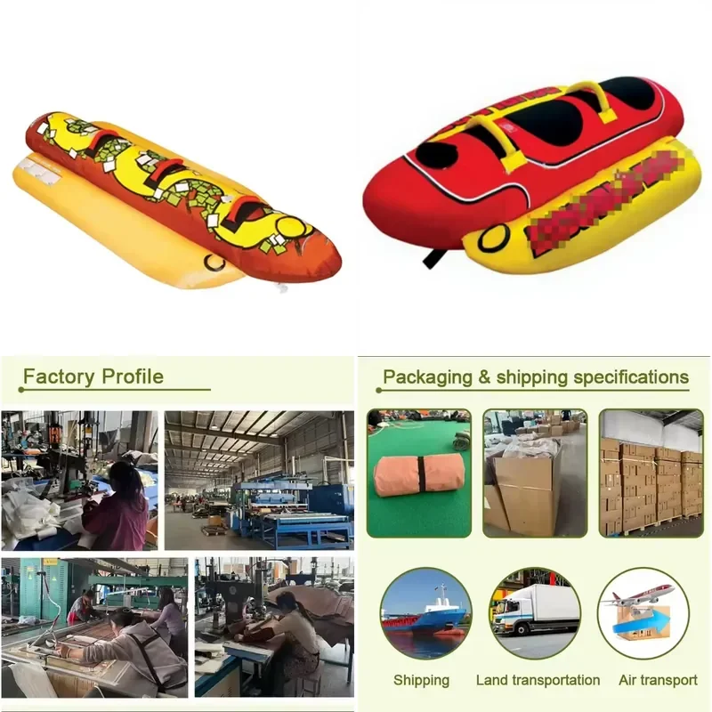 for 3 Seater Inflatable Banana Boat Water Towable  Floating Sports Toy for Lake Ocean Swimming Summer Water Games