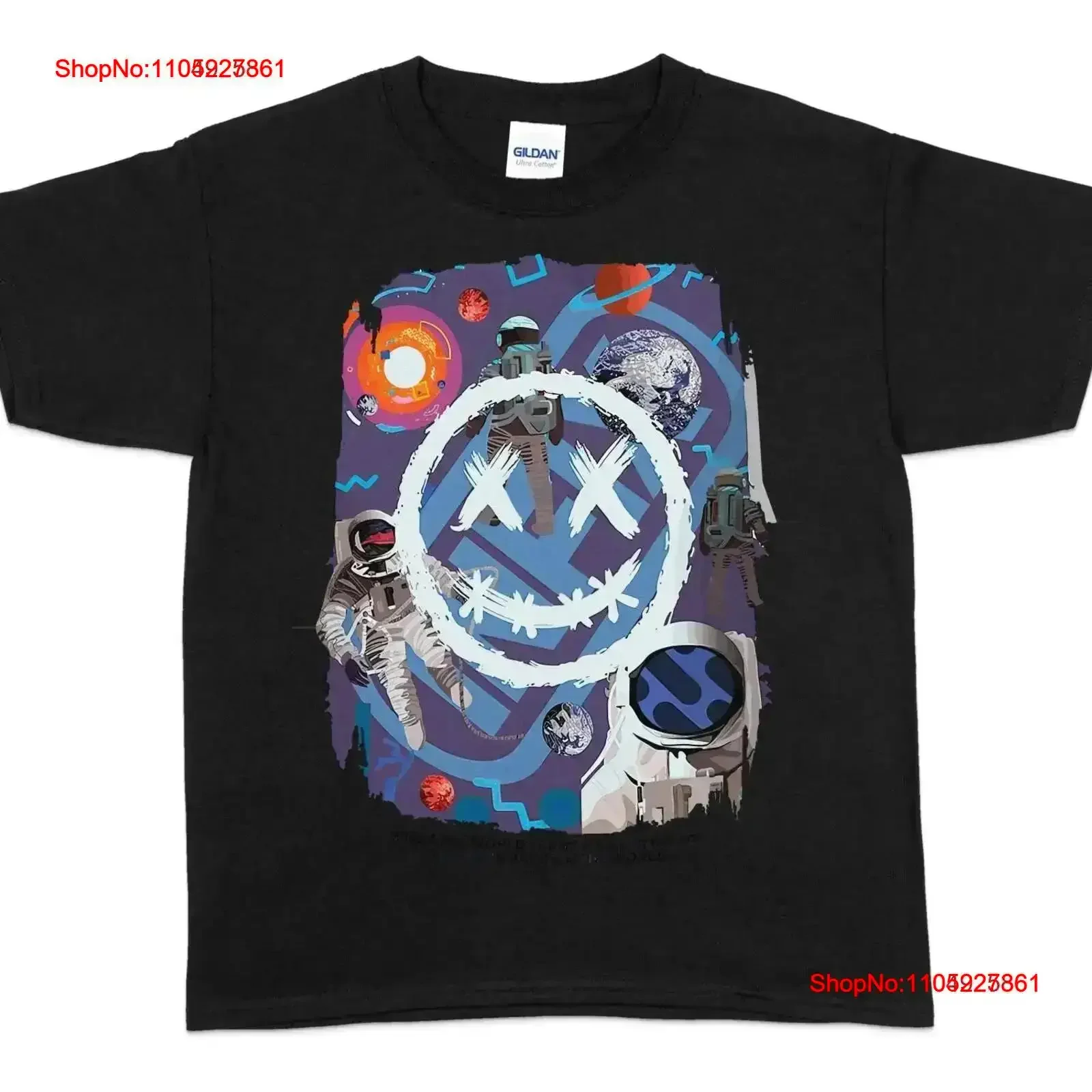 

Мужская футболка Out of Space Smile, новинка, винтажная уличная одежда в стиле ретро с забавным принтом, повседневная стираная слегка винтажная стираная одежда