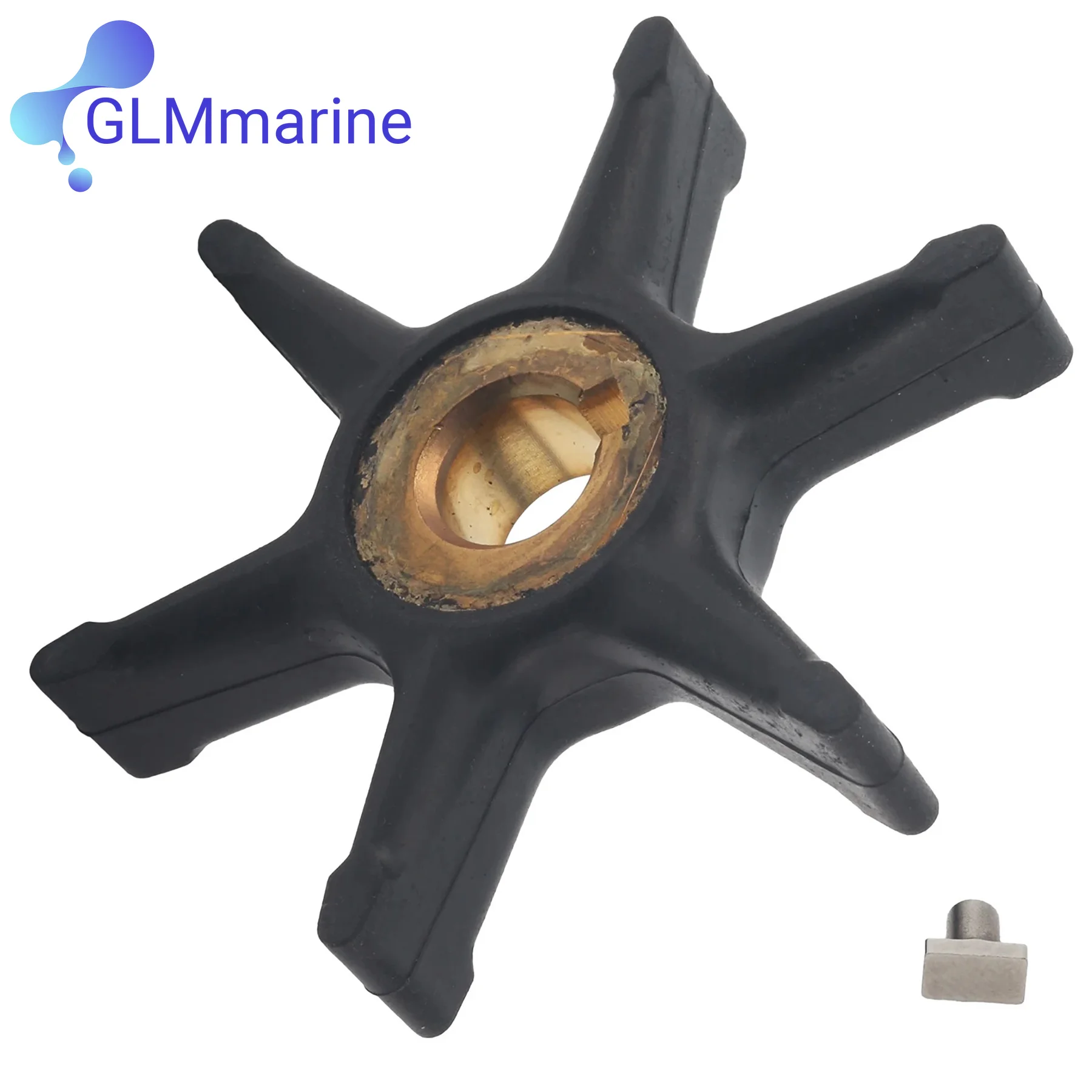 

777819 Fits for Johnson Evinrude Marine 3 4 5 5.5 6 7.5 HP Outboard Engines Water Pump Impeller with Key Replaces 434424 277181