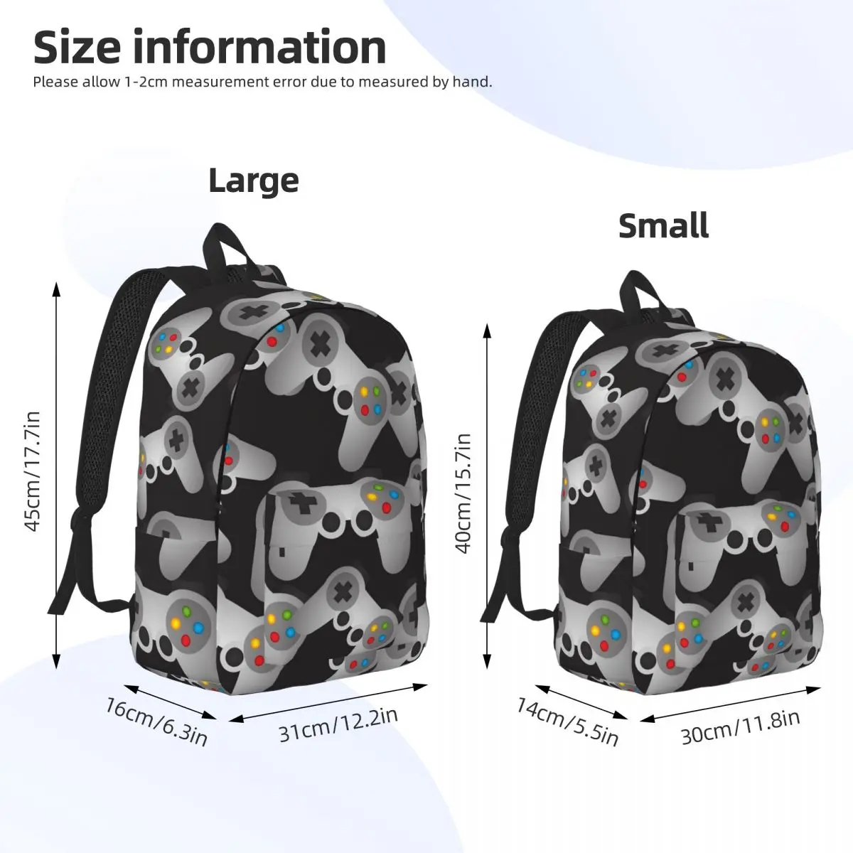 Gamer Life Backpack Student BookBag Kids School Bag Computer Shoulder Bags for Boys Girls