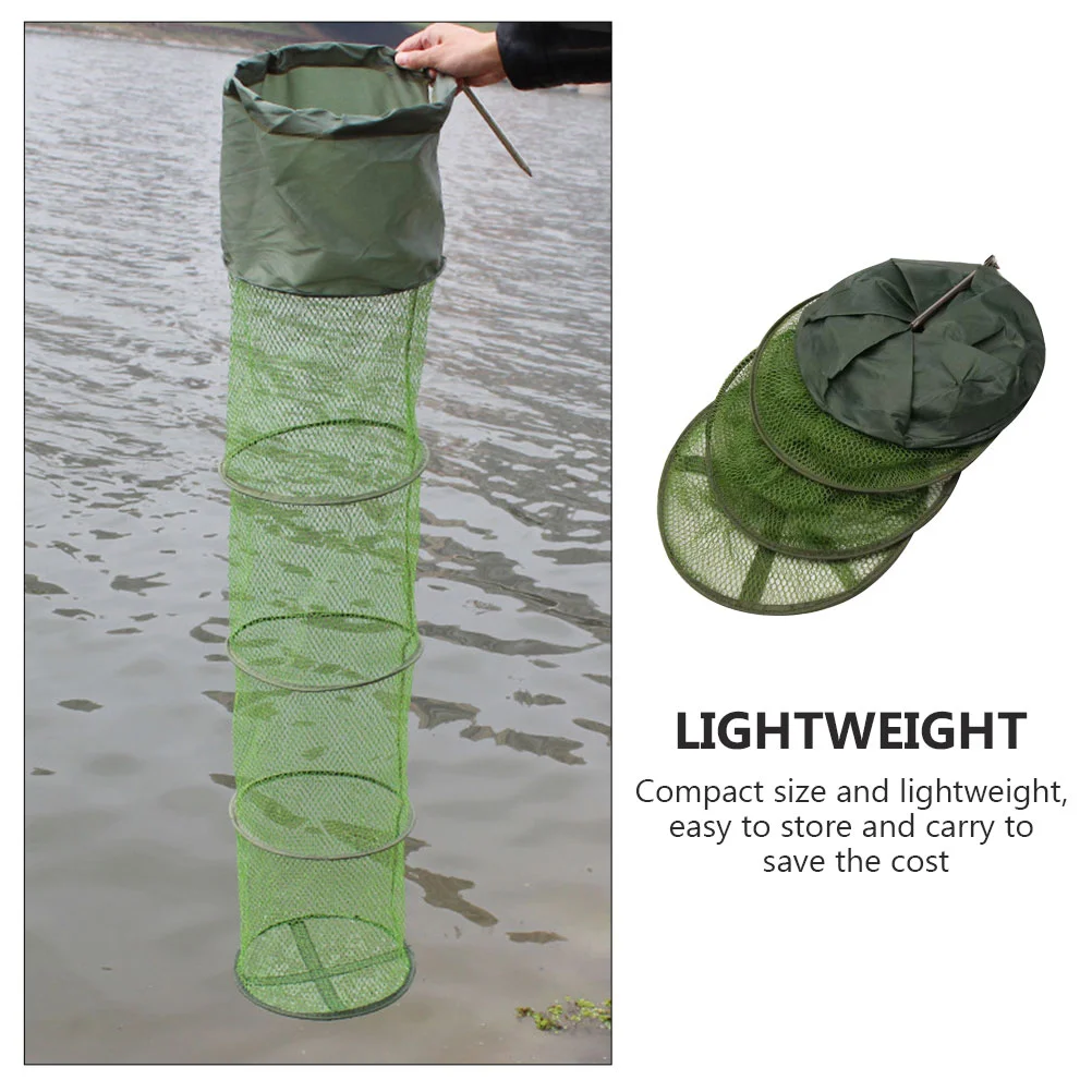 Fishing Guard Netting Fishing Storage Netting Fish Protective Basket Collapsible Fishing Netting locating fishing guard