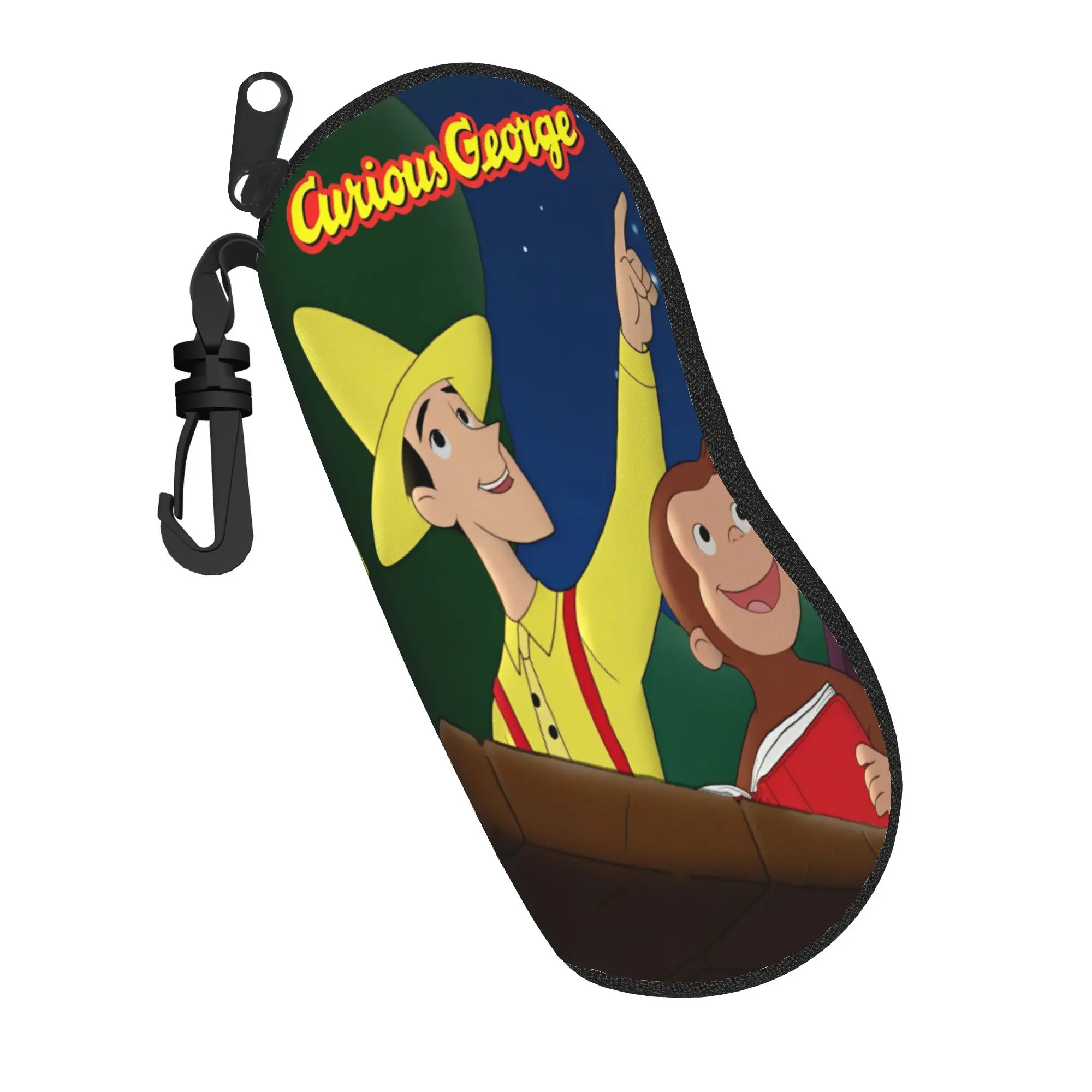 Curious George African monkey Anime Glasses Case Unisex Travel Box  Eyewear Protector Ultra Sunglasses Box