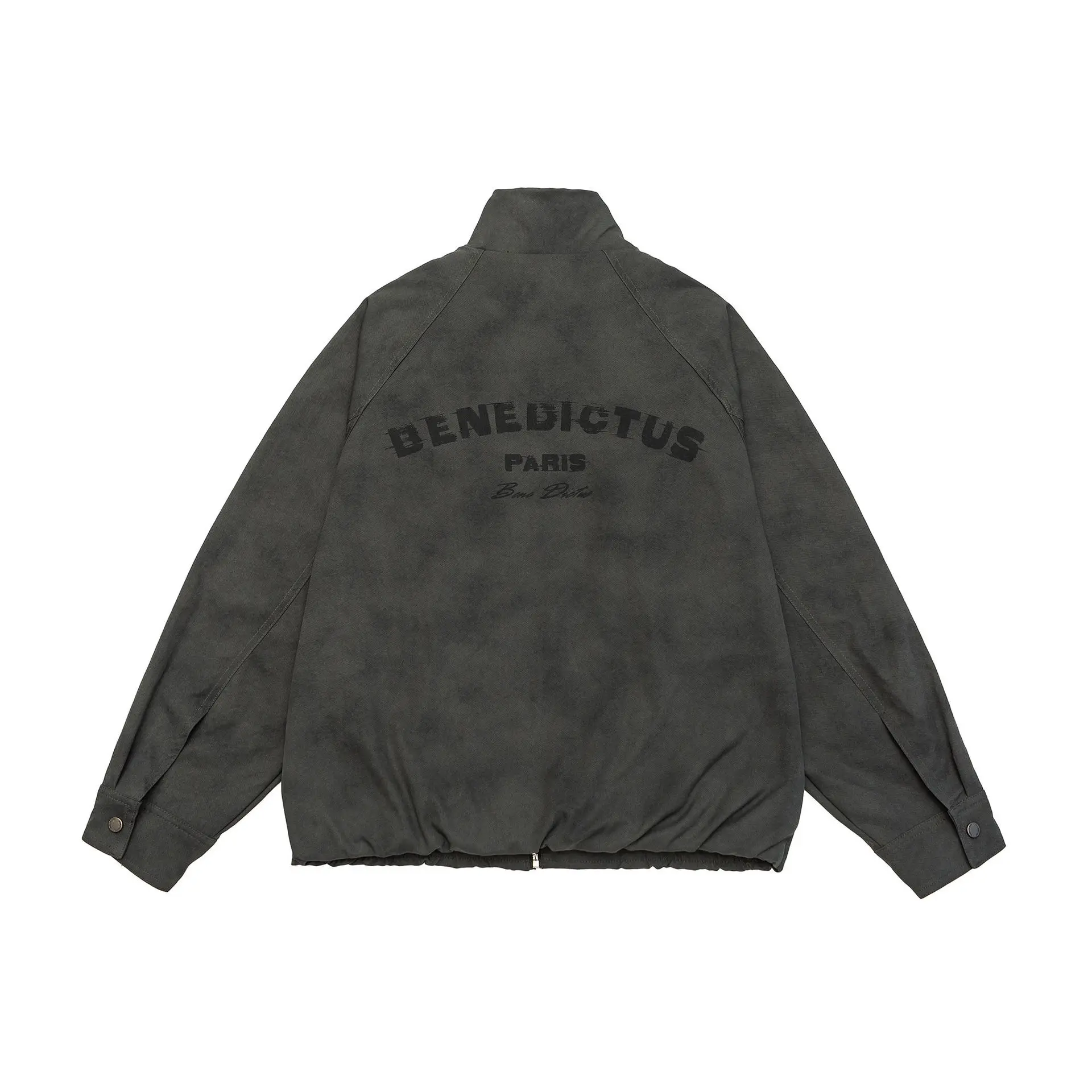 وصل حديثًا لعام 2025 سترة رجالية كلاسيكية صبغ التعادل الأمريكية كبيرة الحجم برقبة عالية ملابس خارجية مقصوصة ملابس خروج جمالية كلاسيكية #4