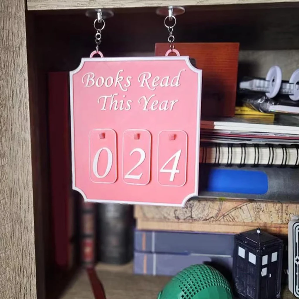 كتب معلقة لرف الكتب قراءة هذا العام، عداد قراءة شخصي، ديكور كتب، علامة رف الكتب، إدارة خطة القراءة