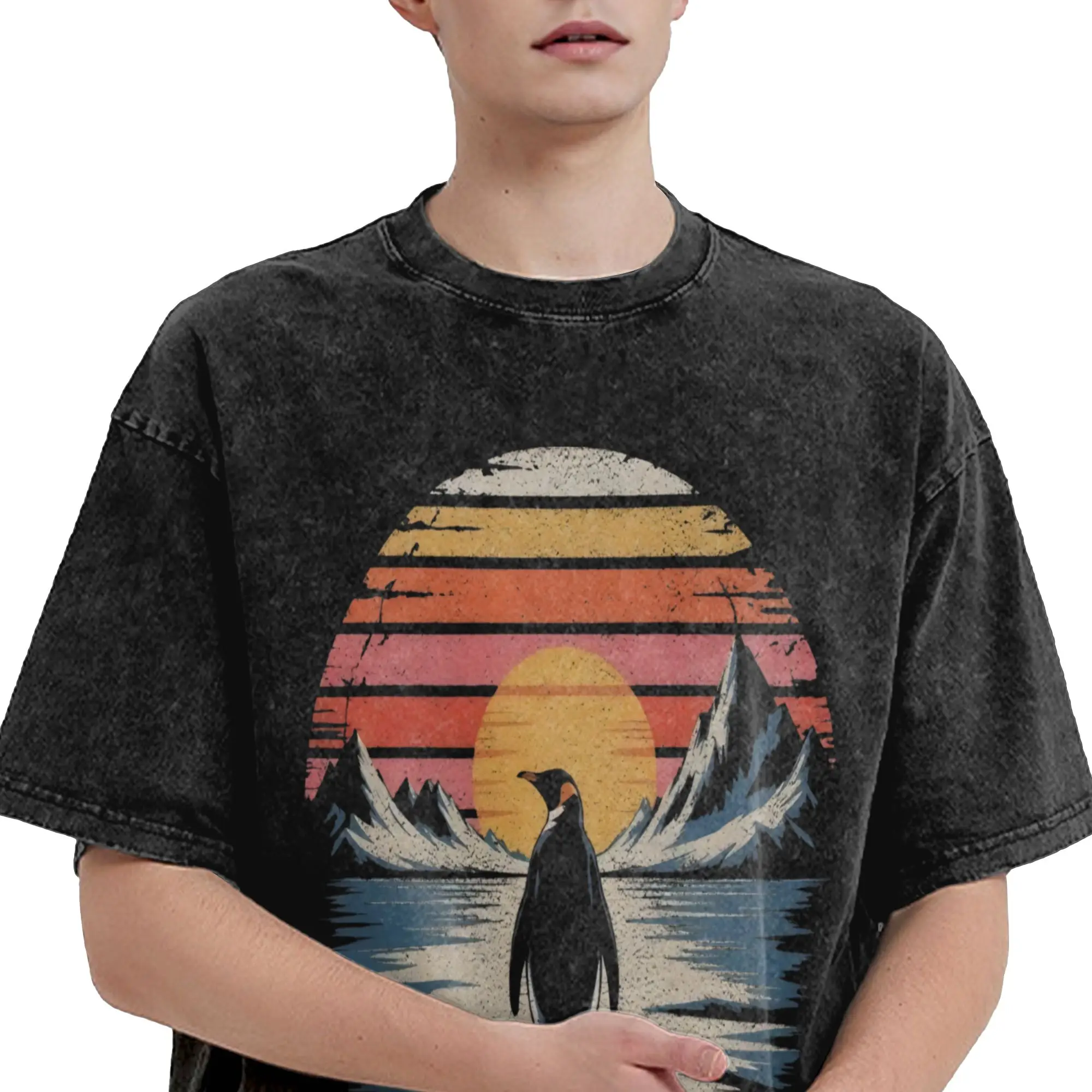 

Men's Nihilist-Penguin But Why T-Shirts Tees Summer Street Style Short Sleeve T Shirt O Neck Hippie Loose Tshirt Cheap