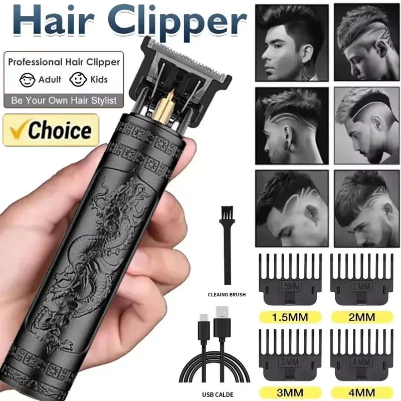 Vintage T9 Wholesale Hair Clipper Professiona Beard Trimmer Electric Maquina T9 Haircut Machine Hair Cutting Machine Clippers