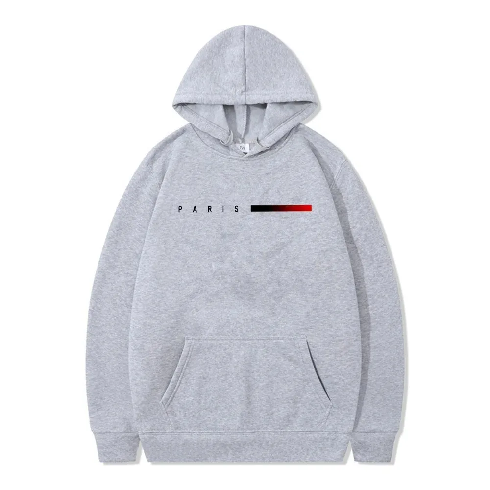 باريس أزياء هوديس للرجال كل موسم اليومية عارضة الرياضة مقنعين بلوزات الذكور المنزل في الهواء الطلق الراحة الأزياء السترة #4