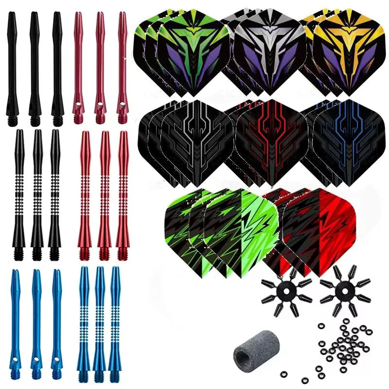 

Dart Accessories Kit Including Aluminum Dart Shafts,Dart Flights, Flight Savers, Sharpener,O-Rings - Bulk Pack