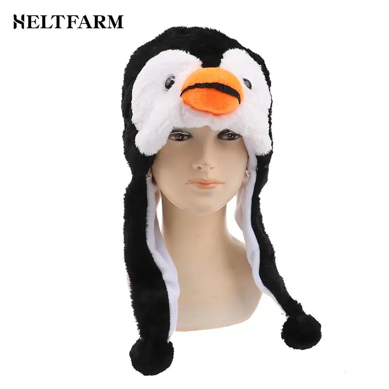 1PC Cartoon Animal Penguin Mascot Plush Warm Cap Hat Warmer Penguin Mascot Plush Warm Cap Hat Warmer