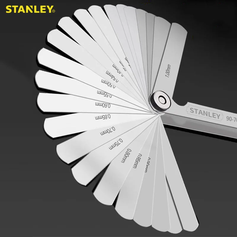 Stanley-stainless Steel Sae Metric Thickness Feeler Gauge Gap Measurement mm Gauges Lâminas de Folha Ferramentas de Enchimento