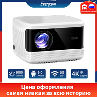 Everycom T5W Projector Full HD Home Theater Cinema Beamer Support 4K LED Projector with Android 5G wifi Electric Focus Smart TV