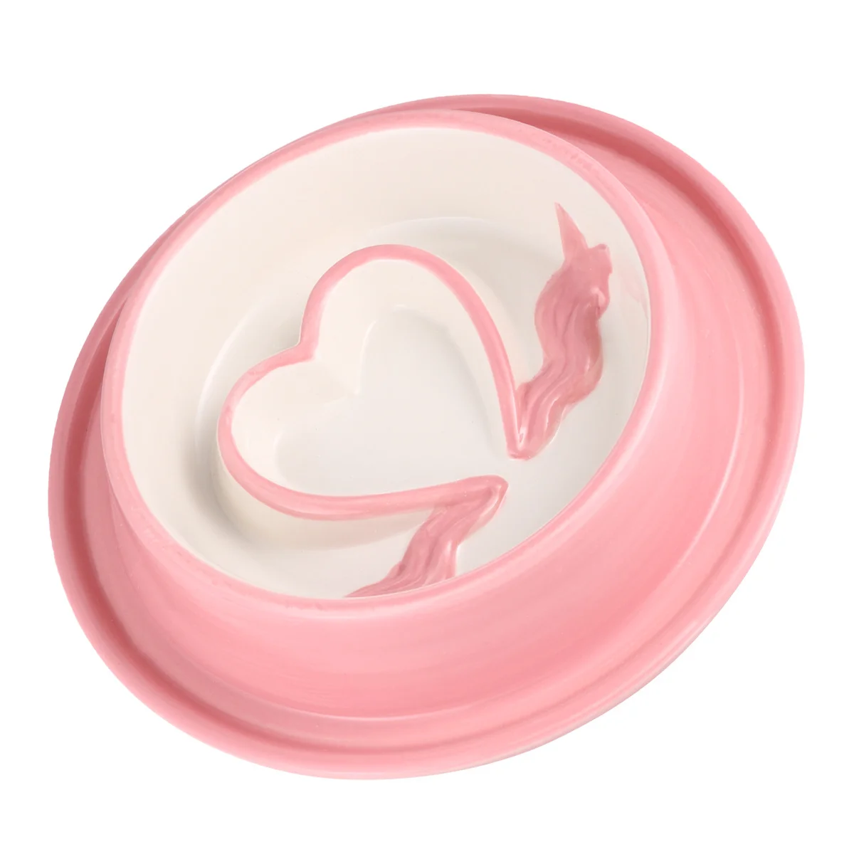 

Premium Ceramic Slow Feed Bowl for Dogs Cats Anti-Slip Base Thick Design Smooth Surface Pet Feeding Bowl Water Food Dispenser