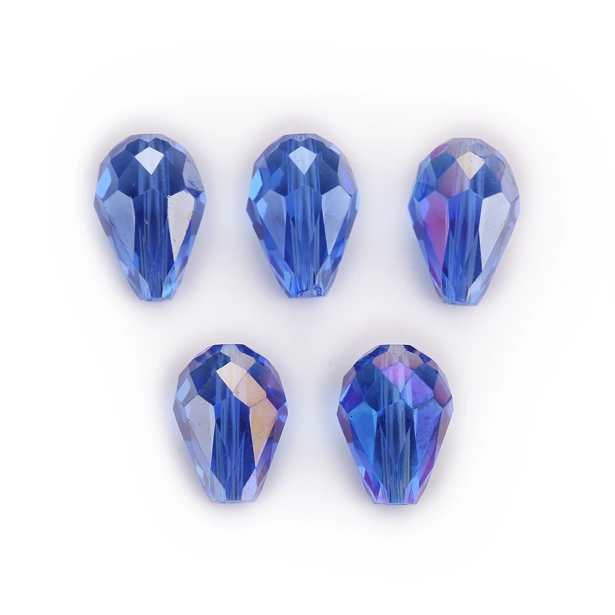 10Pcs 10x15mm DIY Loose Beads Faceted Crafts Glass Crystal Teardrop Jewelry Making Spacer bead Findings Rondelle