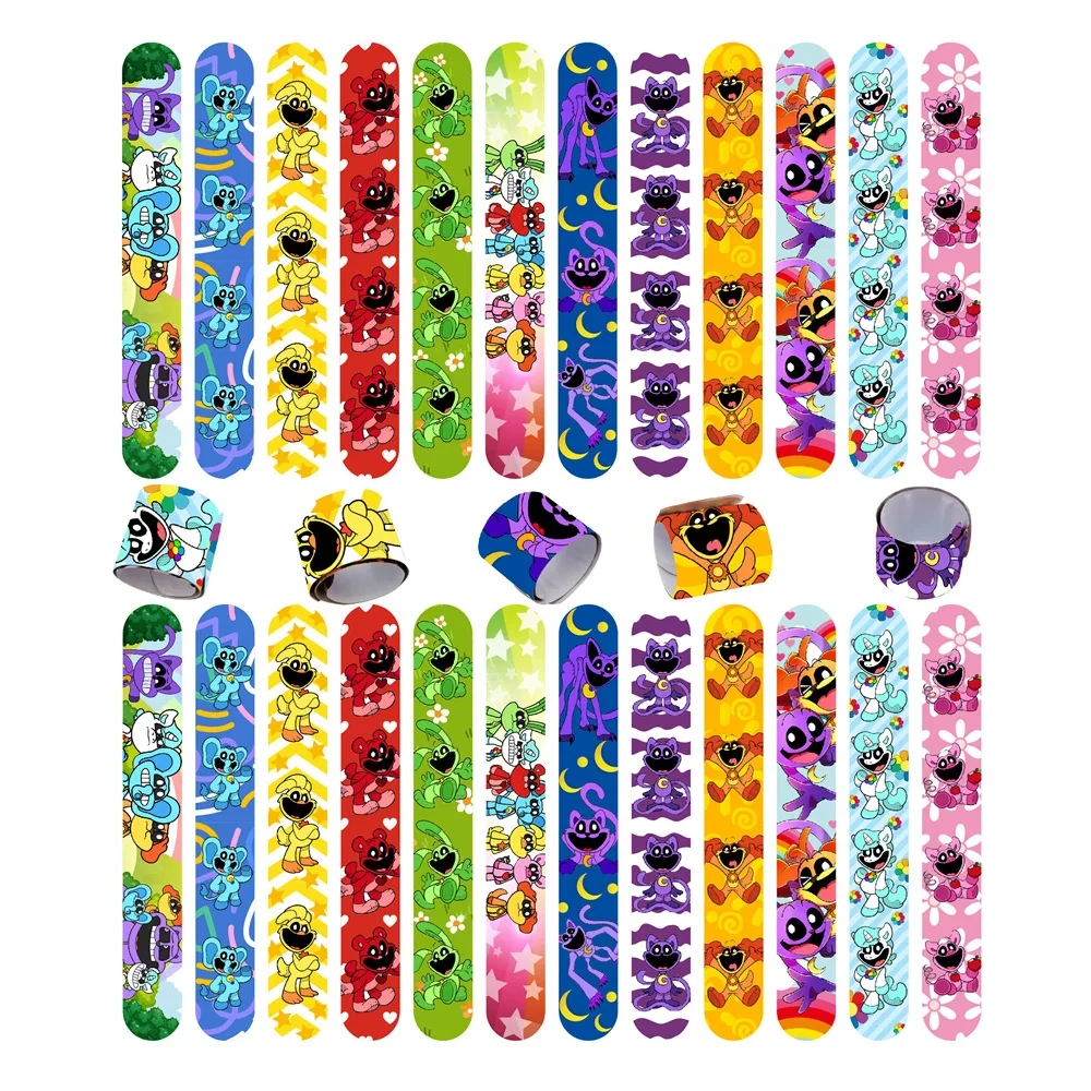 smiling critters Slap Band Party Designs with Cute and Colorful Themes Classroom Prizes Exchanging Gifts Favors Slap Bracelets