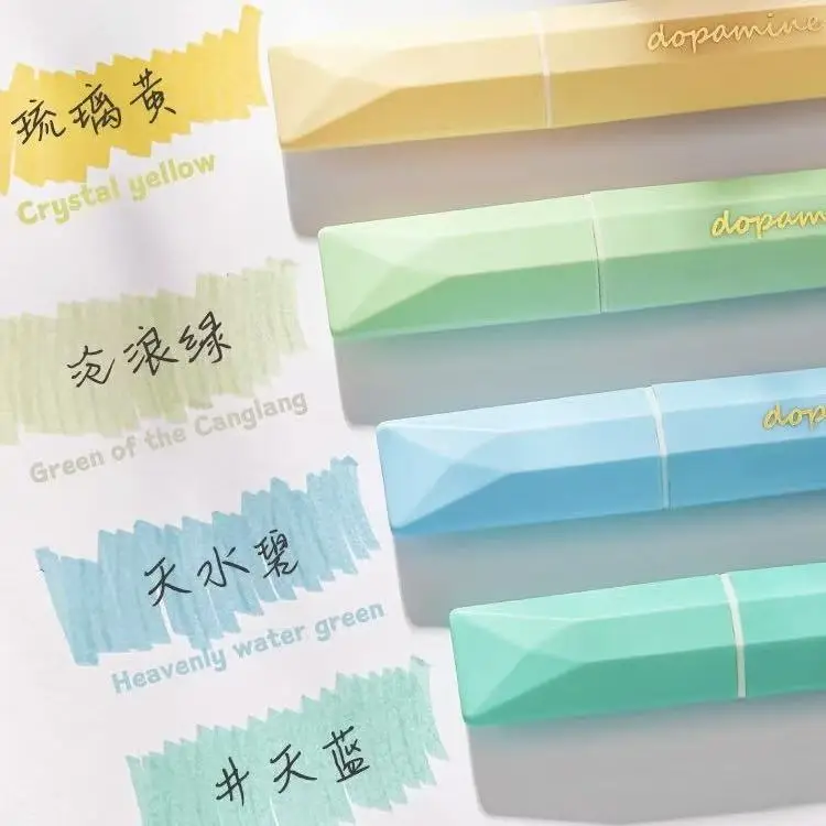 

Quadrilateral Highlighter Marker Set 12Pcs, Bright Assorted Colors Smear-Proof Pens for Daily Study & Office Use