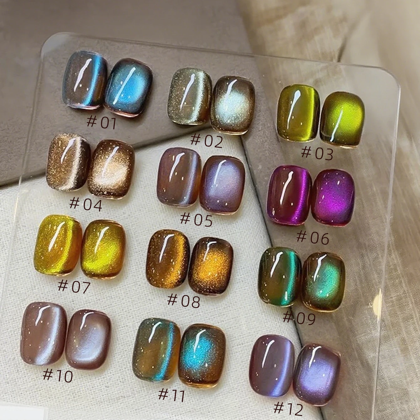 MIANEL Brown Blue Nail Gel Cat eye Semi Permanent Nail Art Soaking UV LED Nail Salon DIY Nail Salon Gel For Spring And Summer image 5