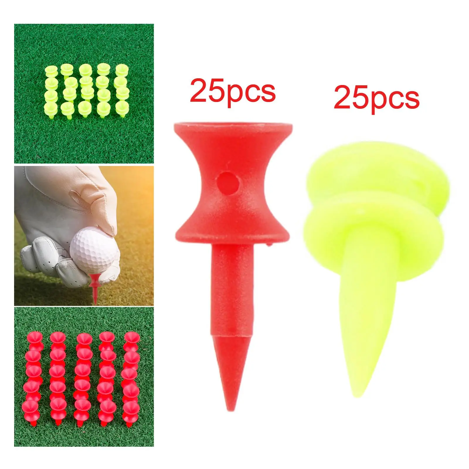 25x Golf Tees Professional Portable Easy to Install Golf Ball Holder for Garden