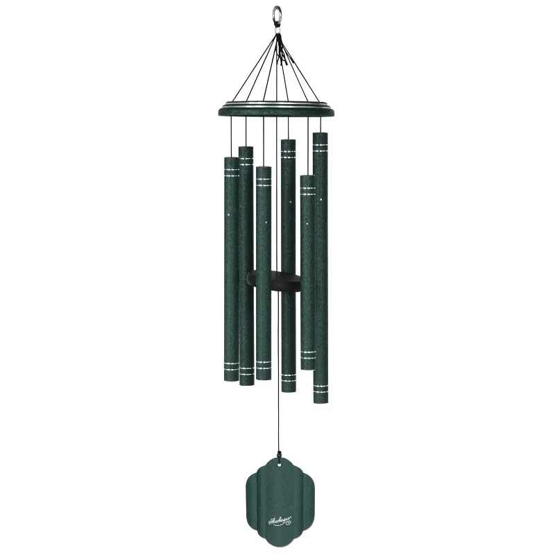 Wind River, 36 inch Emerald Wind Chime for Patio, Backyard, Garden, and Outdoor décor (Aluminum Chime) Made in the USA