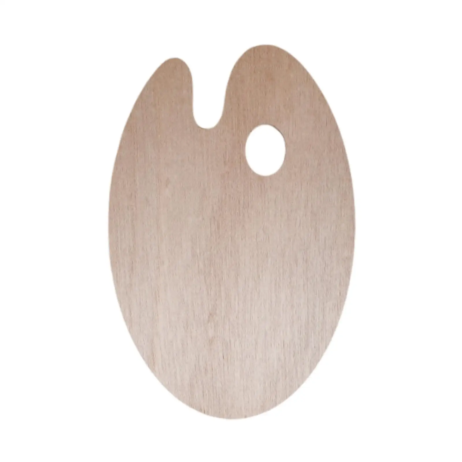 Paleta de pintura de madeira bandeja de pintura prática diy em forma oval bandeja de mistura de cores estudantes professores da escola starter