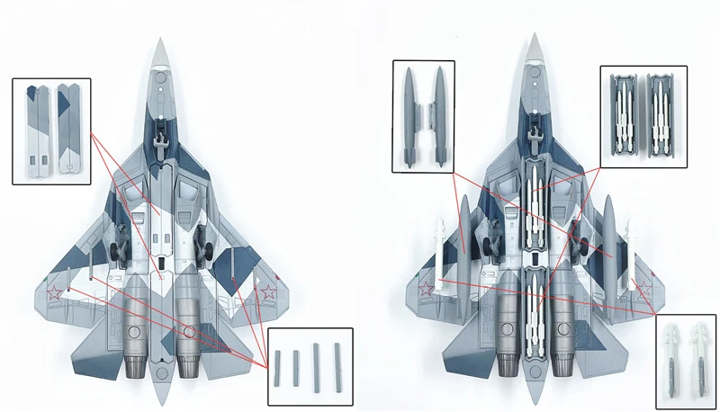 Wltk Russia Air Force Sukhoi Su-57 Felon Stealth Multirole Fighter Snow Camouflage  1/100 Diecast Airplane Aircraft Jet Model