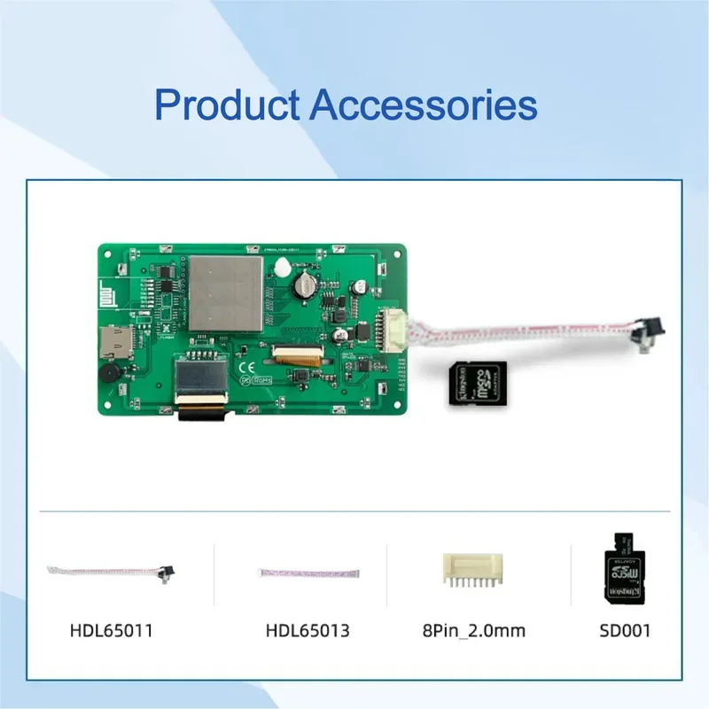 DWIN 5,0 inch 800*480 HMI/TFT/LCD/IPS Model: DMG80480T050_09W (industriële kwaliteit) RTC/Buzzer TTL/RS232 UART2/UART4