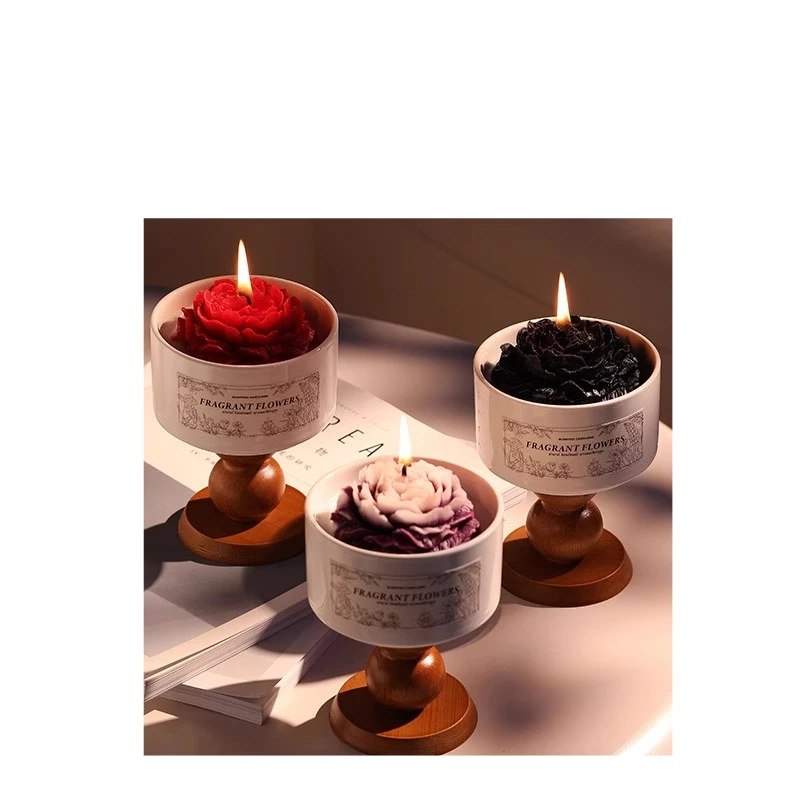 

Camellia scented candle gift box engagement wedding decoration ornament