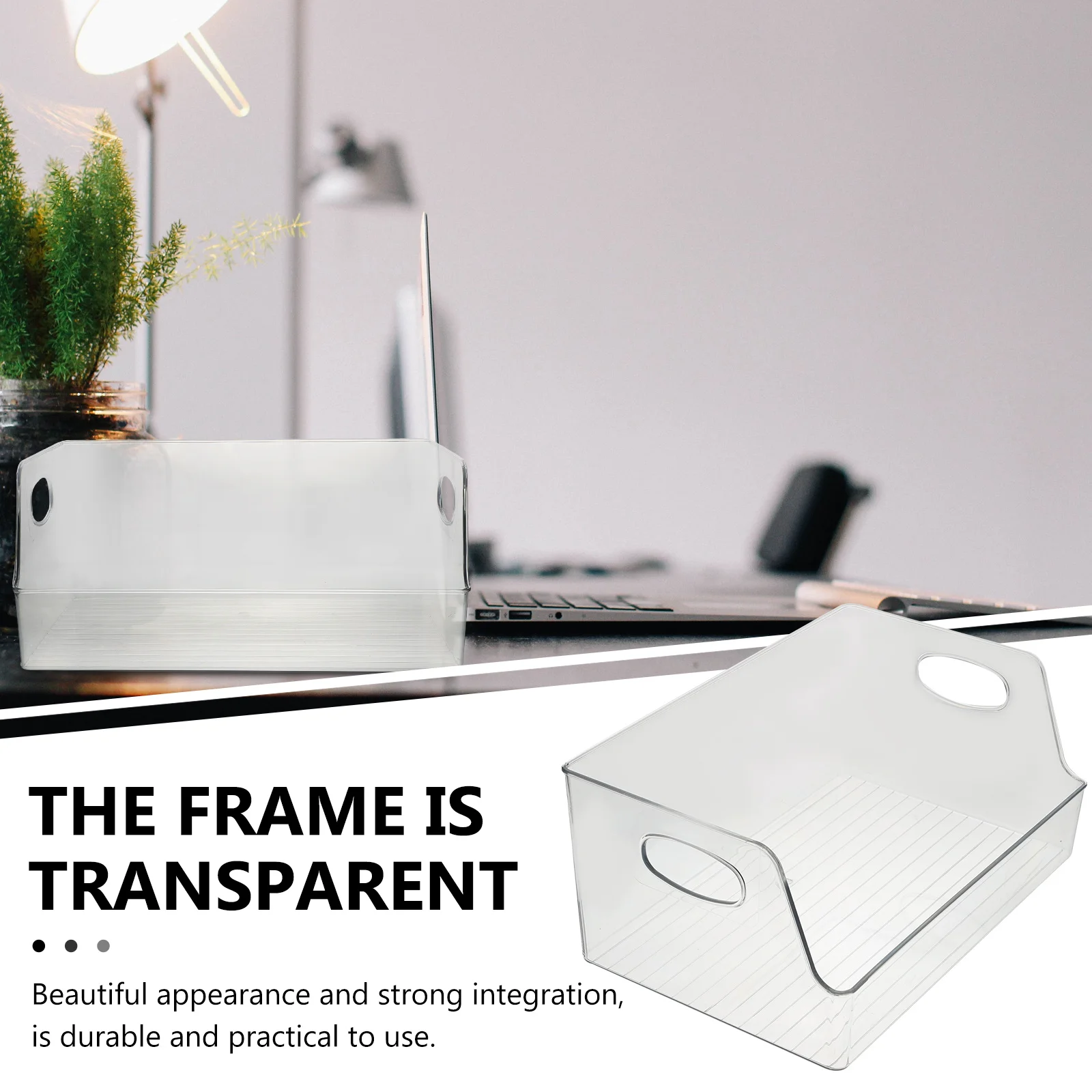 

Transparent Book ganizer Acrylic Storage Box for Books Magazine Multipurpose Desk Office Use Container