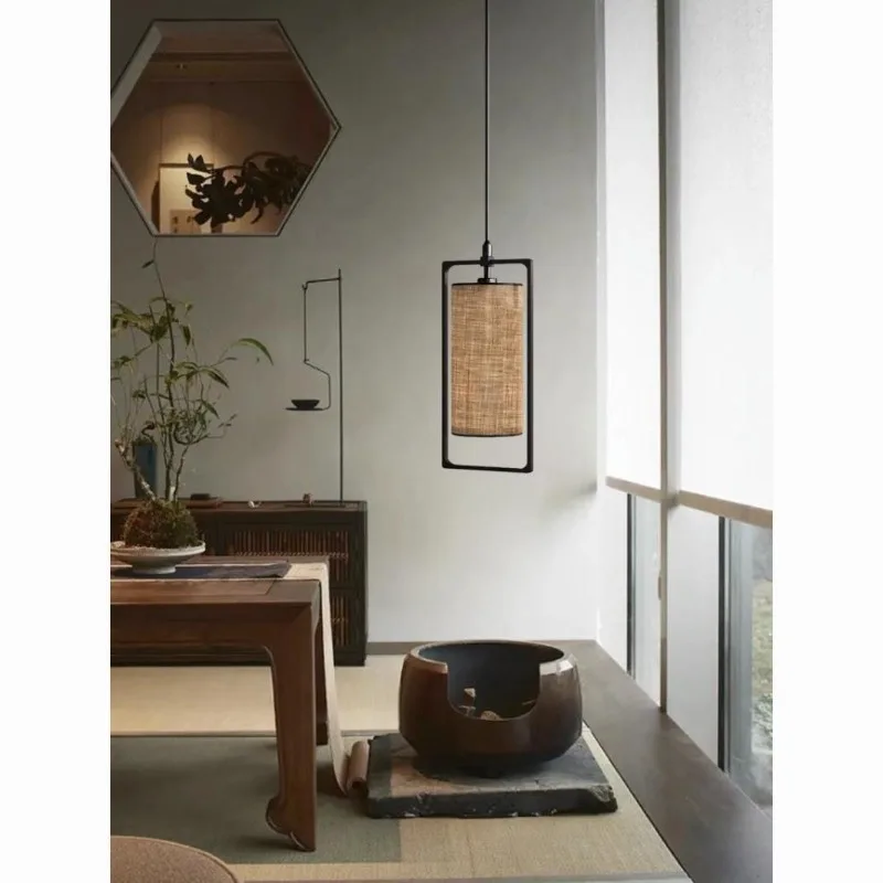 Medieval pendant light private bedroom bedside lamp front desk restaurant combination fabric art