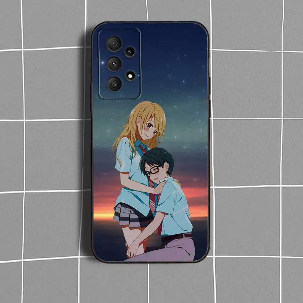 Чехол для телефона Y-Your L-Lie in April для Samsung Galaxy A73,31,32,72,41,53,52,71,22,5G, Note,J7,8,9 Soft Black Cover