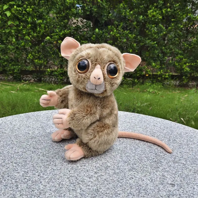 

Имитация куклы Lemur с большими глазами, плюшевые игрушки, милые очки, кукла-обезьяна, высота сиденья 25 см, подарок подруге мужского пола