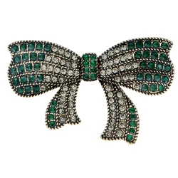 CINDY XIANG Rhinestone Bowknot Brooches For Women Fashion Bijoux Party Coat Pin Vintage Accessories High Quality