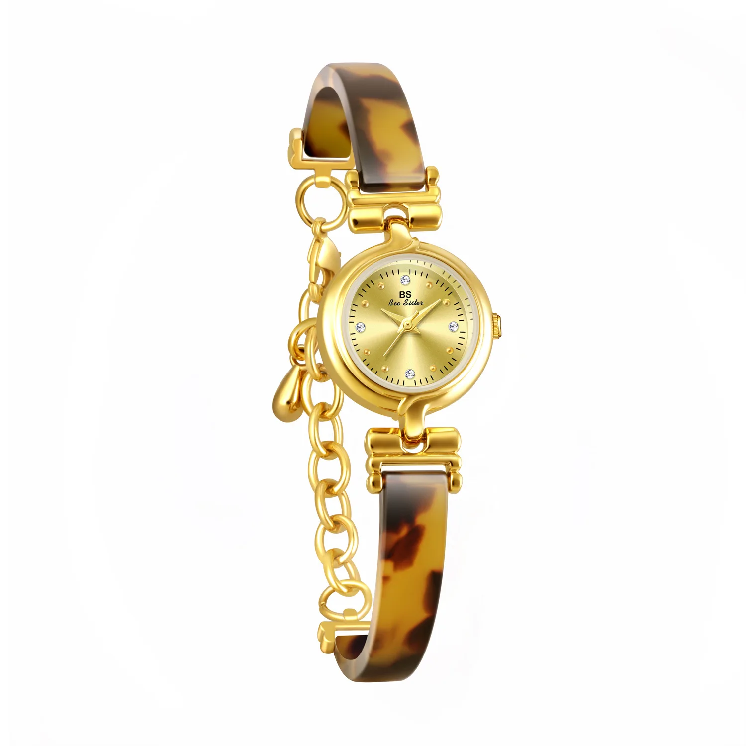 Women Watch French high-end Temperament Hawksbill Amber Retro Bracelet Chain Watches Waterproof Ladies Fashion Quartz Wristwatch