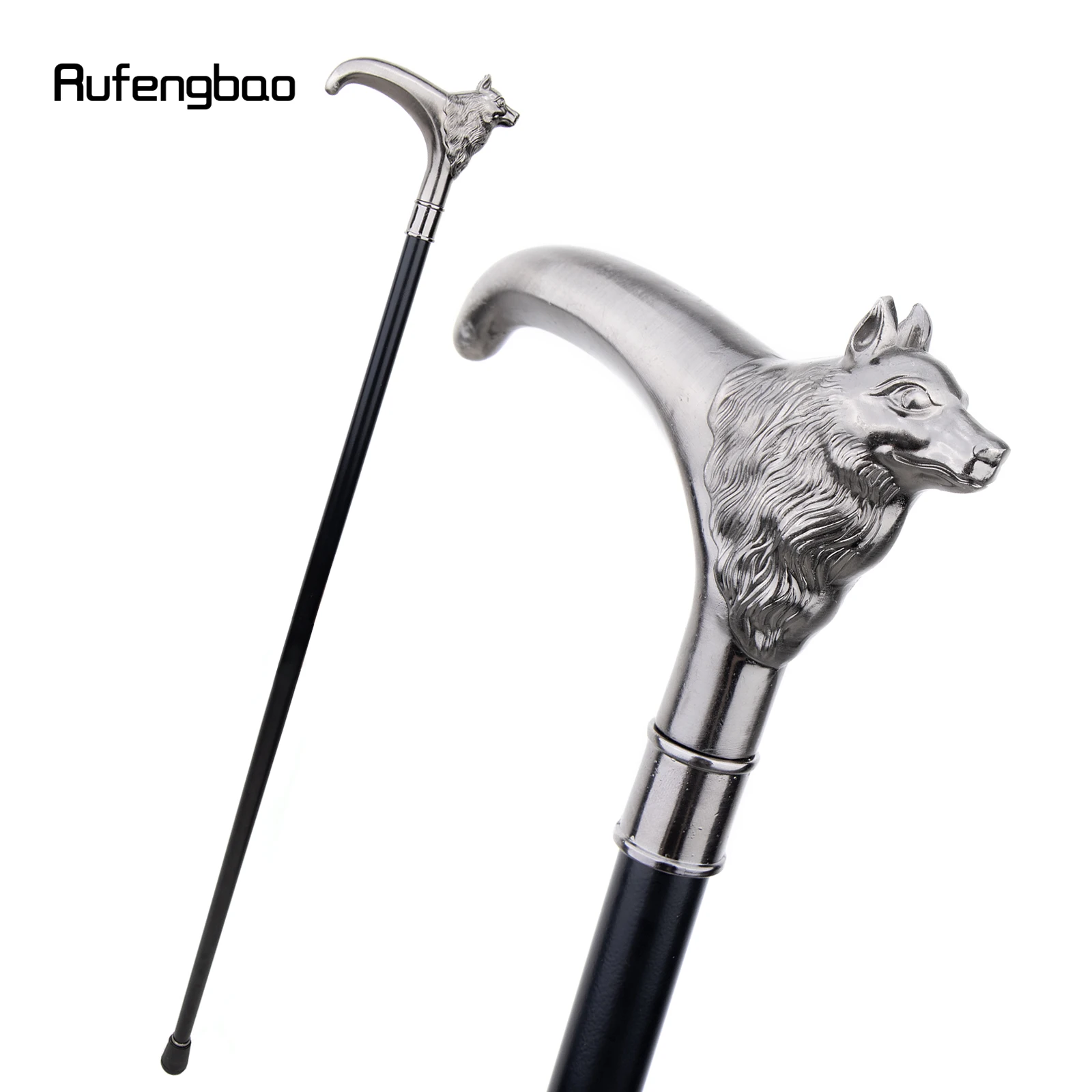 

Fox Bristle Animal Single Joint Fashion Walking Stick Decorative Vampire Cospaly Party Walking Cane Halloween Crosier 93cm