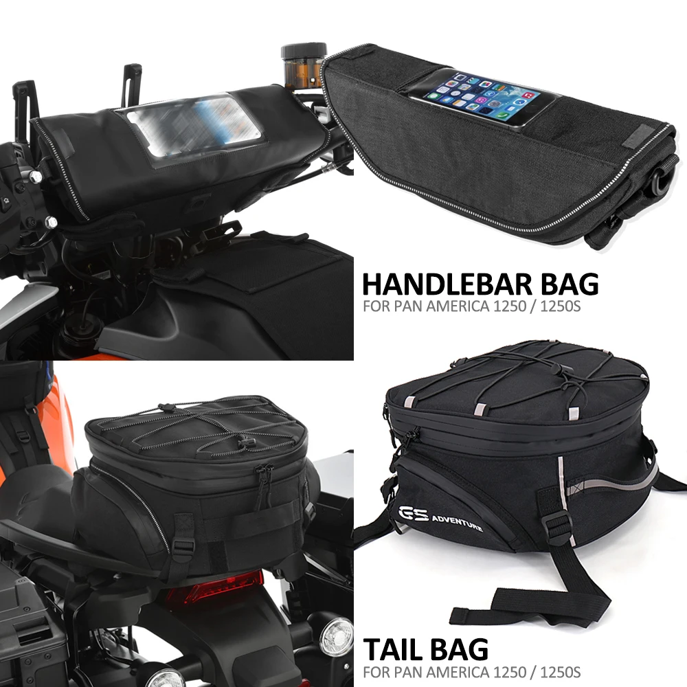 Motorcycle Accessories Black Travel Carry Handlebar Bag Waterproof Tail Bag For PAN AMERICA 1250 S Pan America 1250S PA 1250 S