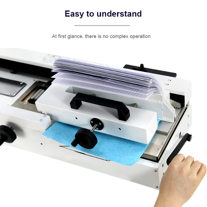 A4 Glue Binding Machine Hot Melt Glue particles Wireless Glue Binding Machine punch Automatic Office Binding Machine 220V