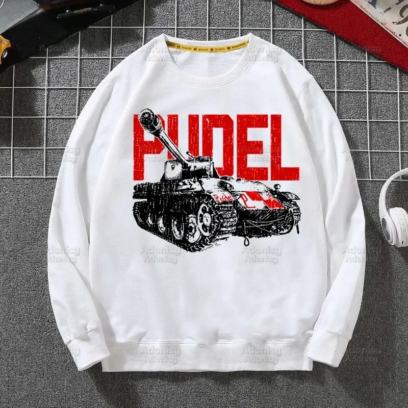 

Tiger Panzeriv Panther Tanks Sweatshirts Harajuku Streetwear Autumn Spring O Neck Pullover Hoody Mens