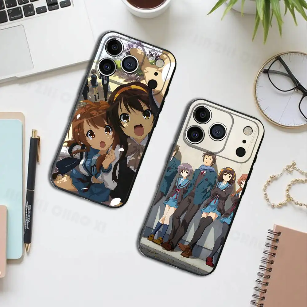 

Melancholy Haruhi Silicone Soft Phone Case For IPhone17 16 15 14 13 12 11 Pro Max Plus X XR SE Cover