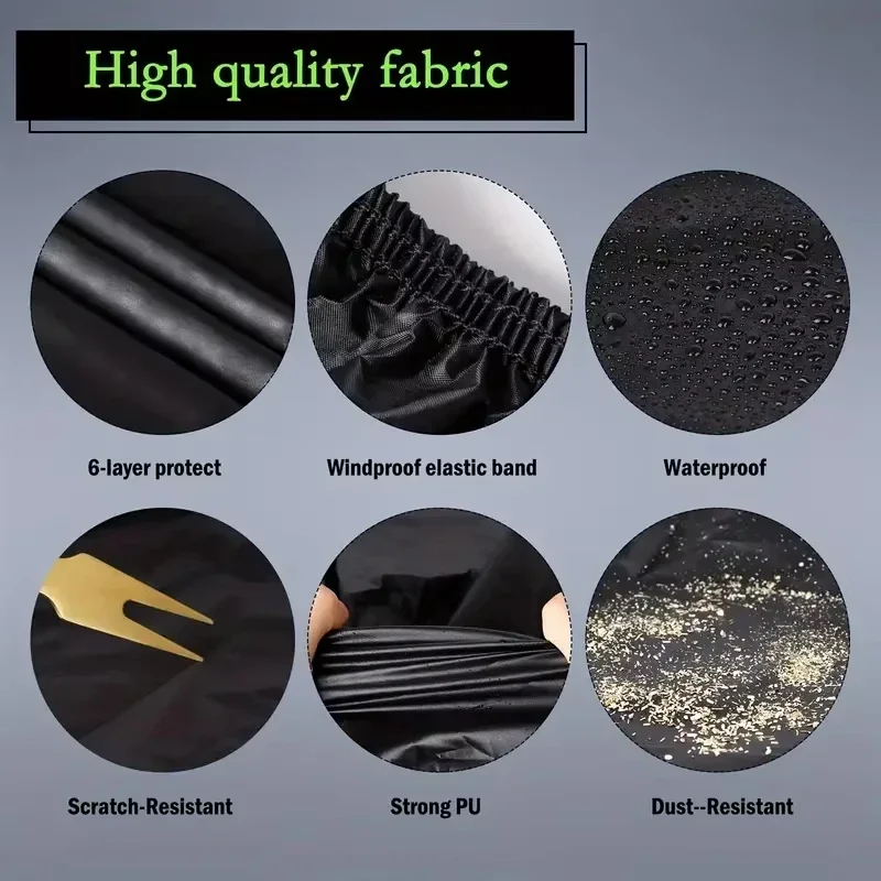For Leapmotor B10 Car Covers Outdoor Waterproof Sun Rain Snow Protection UV Car Zipper Design Car Cover Accessories 3