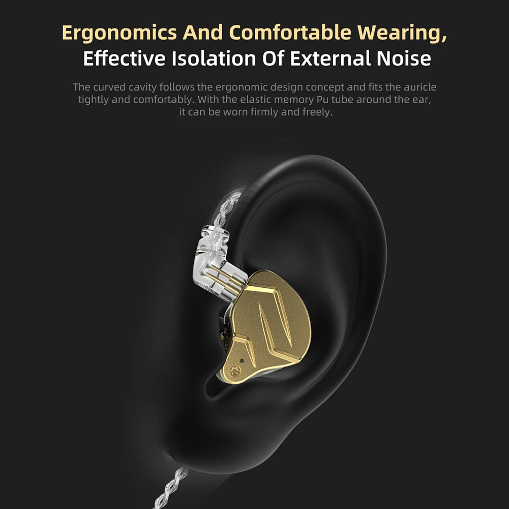 KZ ZSN PRO X HIFI Bass سماعات أذن 1BA + 1DD مراقبة التكنولوجيا الهجينة سماعة إلغاء الضوضاء 3.5 مللي متر جاك لموسيقى الألعاب الرياضية #3