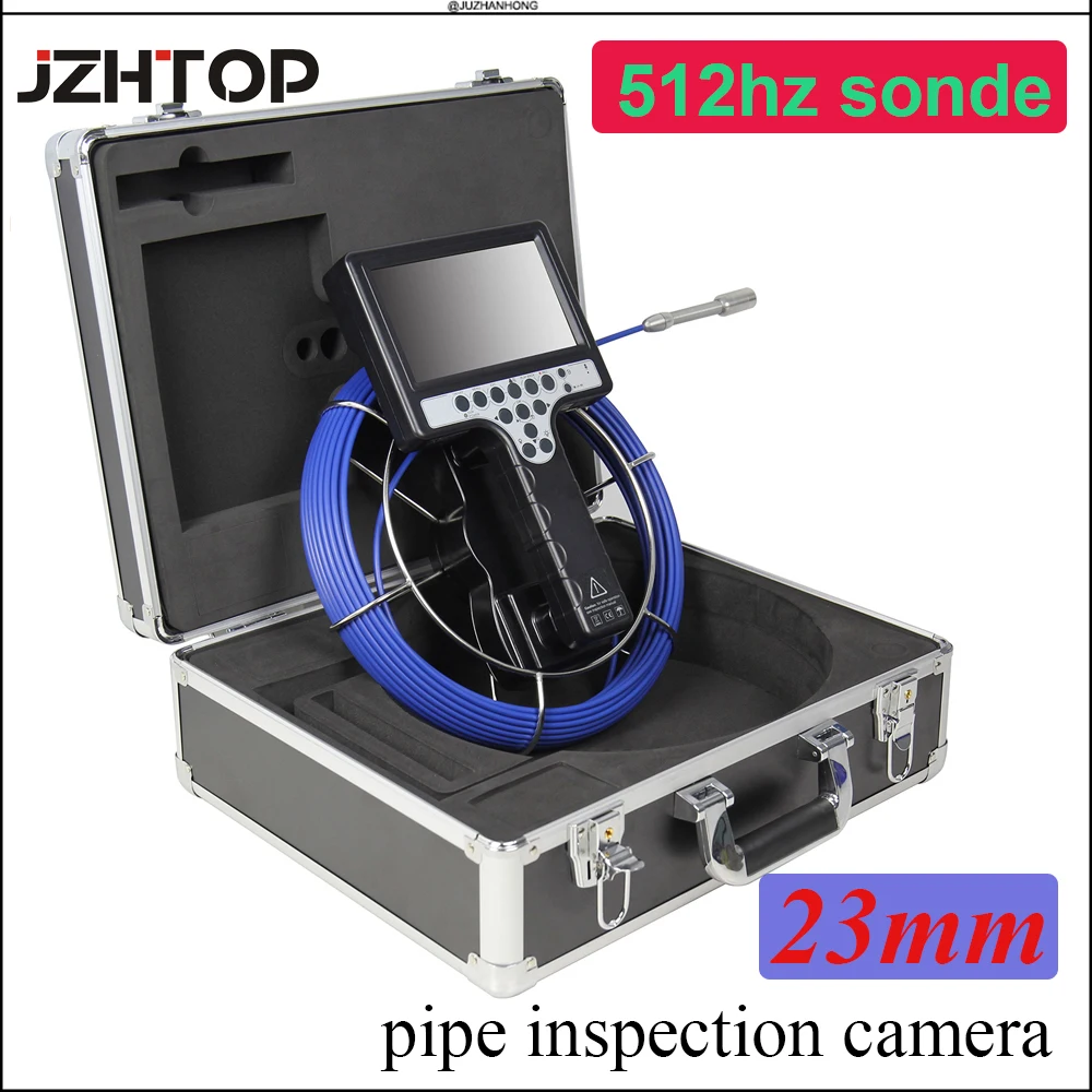 

23mm Snake Video Endoscope 512hz Transmitter Sonde Pipe Locator Drain Sewer Pipeline Inspection Camera Wall Well Industrial