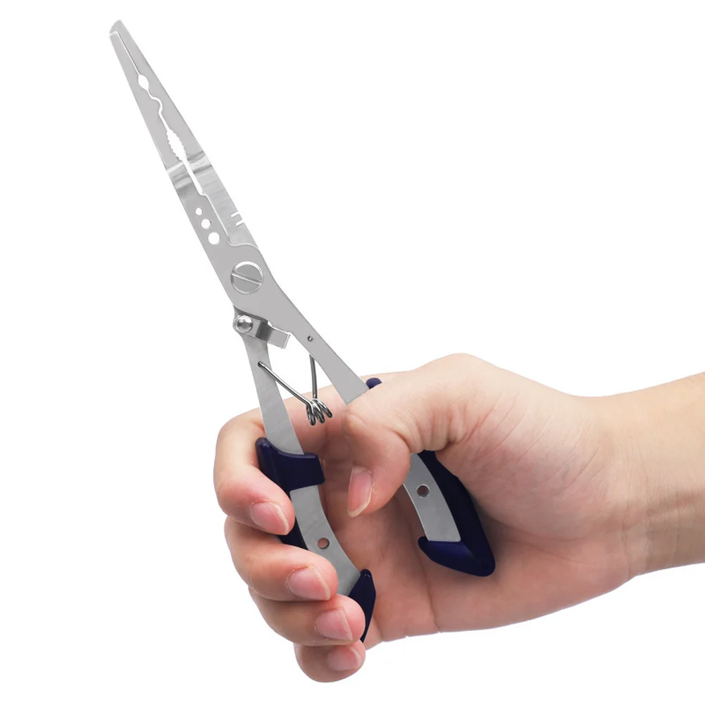 

Long Handle Fishing Pliers 21cm Stainless Steel for Freshwater Saltwater Hook Removal Line Cutting and Split Ring Tasks