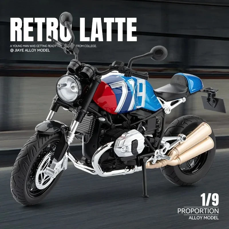 1:9 Latte Lega Moto Simulazione Sospensione Sterzo Modello Collezione Ornamenti Modelli di auto Giocattoli per bambini Regali