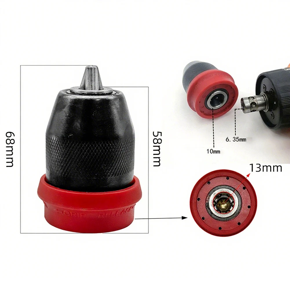 Metal 10mm Quick Drill Chuck Gear Box Part For Impact Assembly Hand Drill Power Tool Replacement
