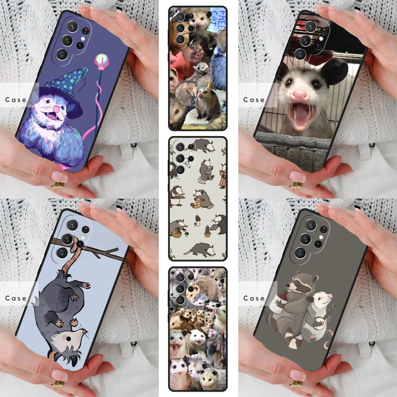 Dishwasher Possum Cute TPU Phone Case for Samsung Galaxy S26 S25 S24 S23 S22 S21 S20 Note10 Plus FE Ultra Cover