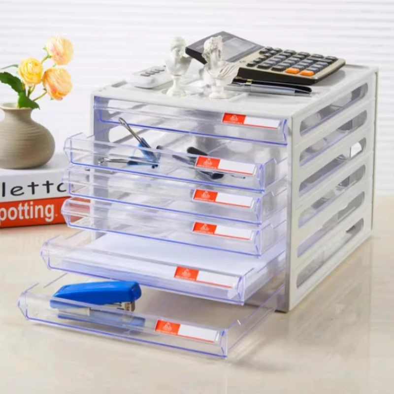 

Настольный картотечный шкаф, 4-уровневый органайзер с прозрачными ящиками, пылезащитный пластиковый шкаф для хранения офиса, органайзер для документов на домашнем столе