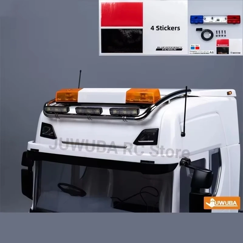 1/14 RC Toy Crawler Car Roof Rotating Warning Light Emergency Lamp For Tamiya 1/14 Rc Tractor Truck Trailer Parts Accessories