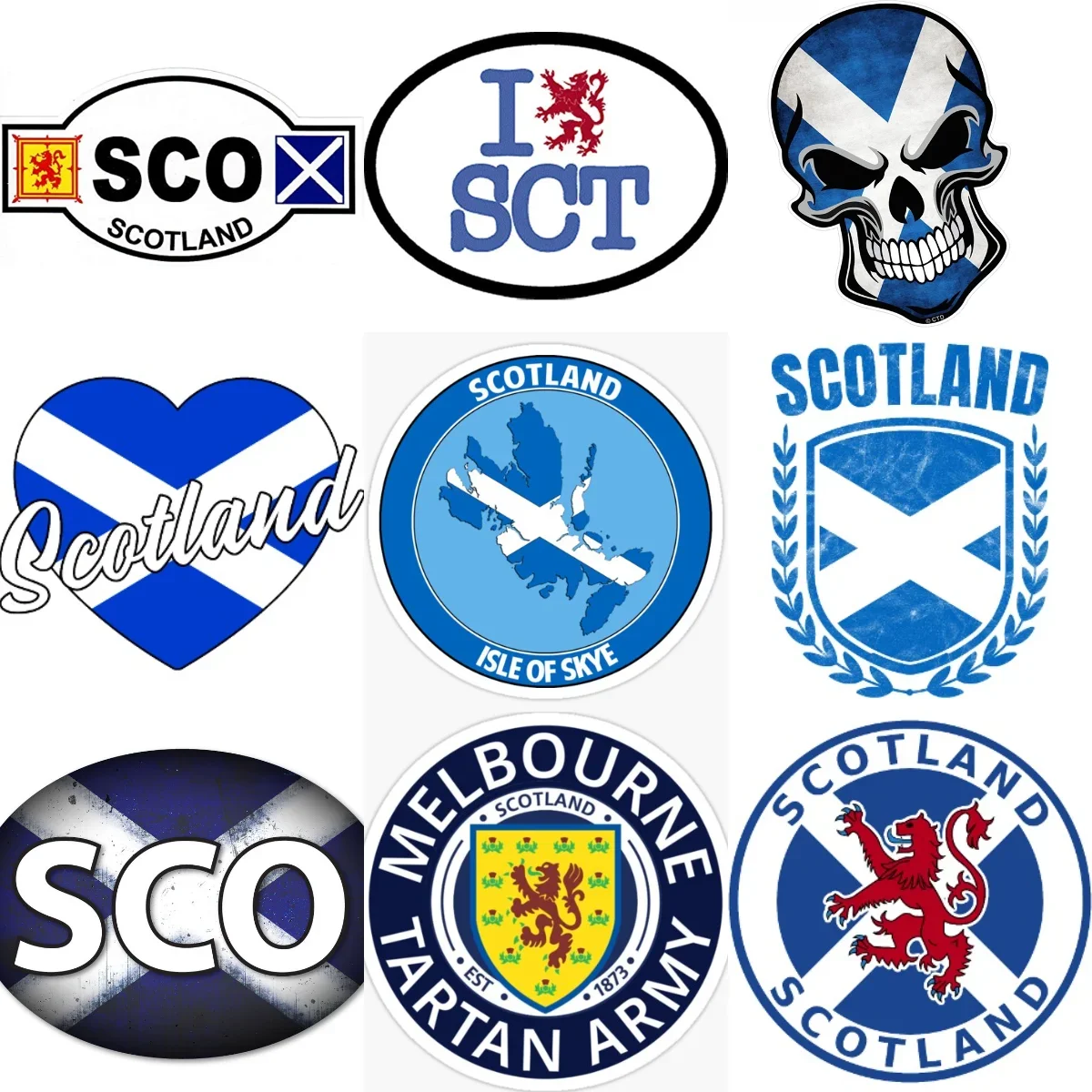 

SCO Scotland Flag Map Emblem PVC Creative Car Stickers for Car Bicycle Window Motorcycle Helmet Wall Decoration Accessories