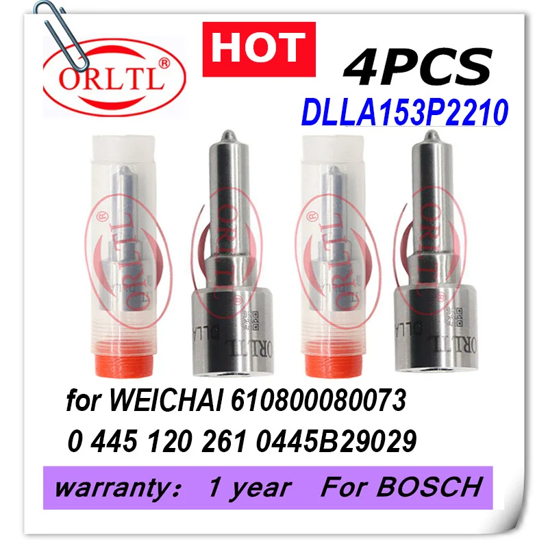 

For 0445120261 0445B29029 DLLA153P2210 (0 433 172 210) And Fuel Nozzle DLLA 153 P 2210 (0433172210) Diesel NOZZLE 4PCS