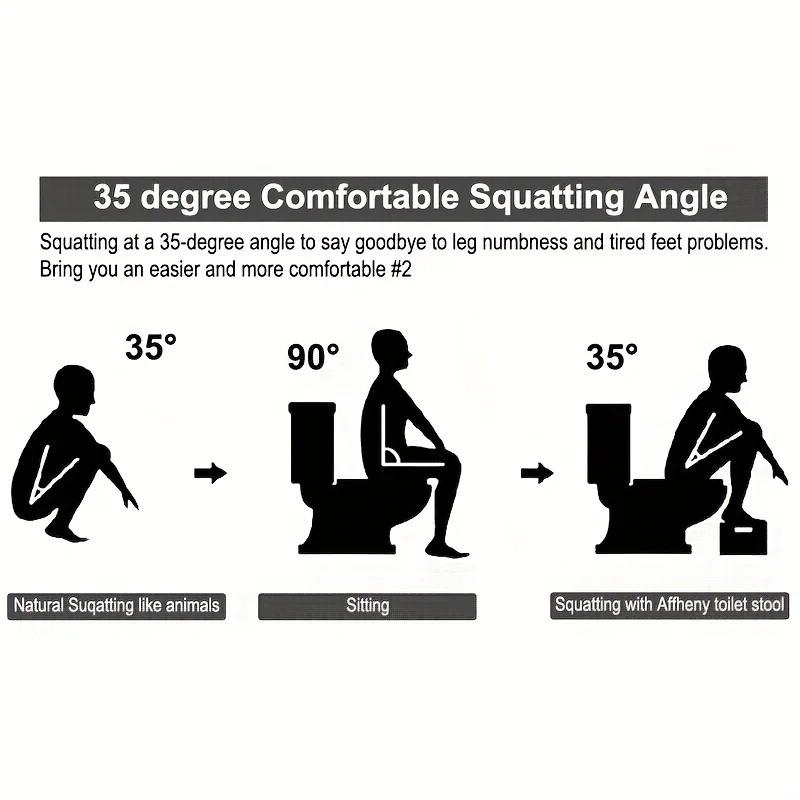 1 piece heavy-duty 7-inch portable adult toilet stool - available in 3 colors (white/blue/gray), non-slip elevated seat image 3
