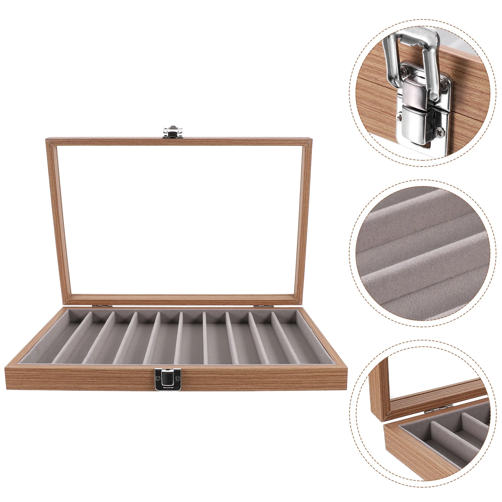 

Jewelry Organizer Box for Necklaces Bracelets Earrings Storage with Clear Lid Acrylic Design Travel Friendly Lightweight